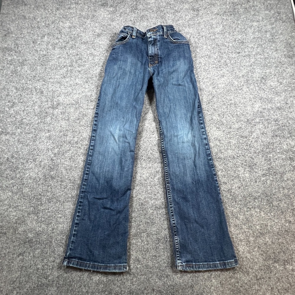 Wrangler Bootcut Denim Jeans Boys 14 Blue Cotton Stretch Low Rise Cowboy Western